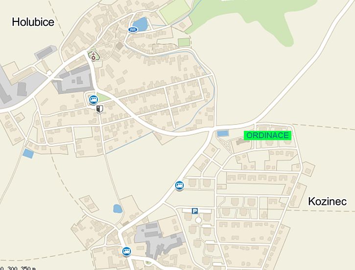 mapa Holubice